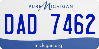 MI license plate DAD7462