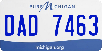 MI license plate DAD7463
