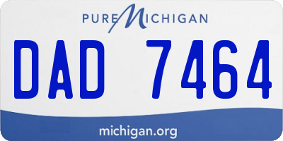 MI license plate DAD7464