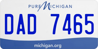 MI license plate DAD7465