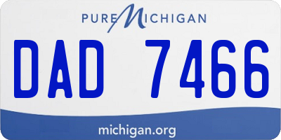 MI license plate DAD7466