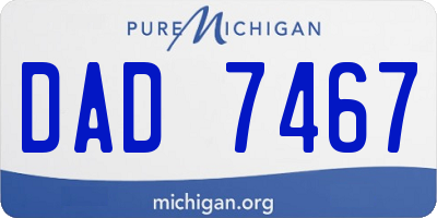 MI license plate DAD7467