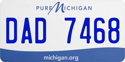 MI license plate DAD7468