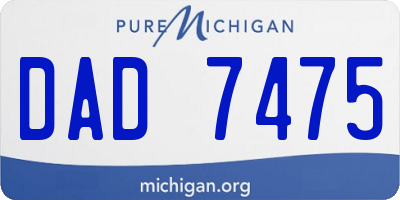 MI license plate DAD7475