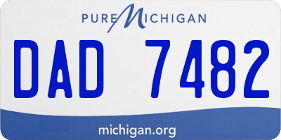 MI license plate DAD7482