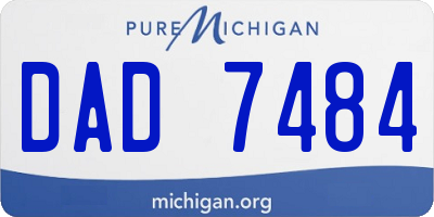 MI license plate DAD7484