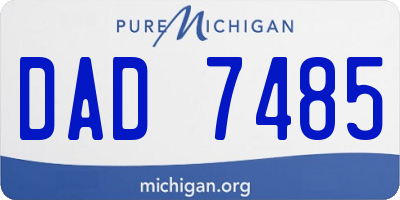 MI license plate DAD7485