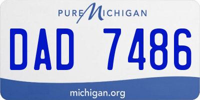 MI license plate DAD7486