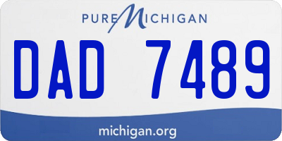 MI license plate DAD7489