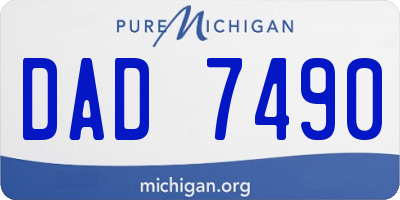 MI license plate DAD7490