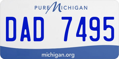 MI license plate DAD7495