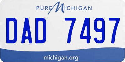 MI license plate DAD7497