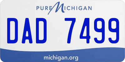MI license plate DAD7499