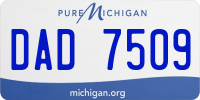 MI license plate DAD7509