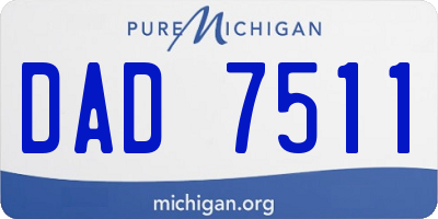 MI license plate DAD7511