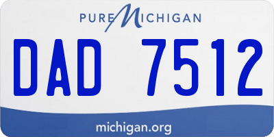 MI license plate DAD7512
