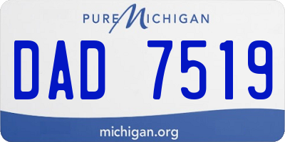 MI license plate DAD7519