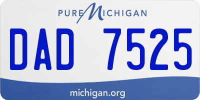 MI license plate DAD7525