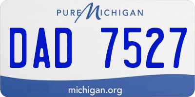 MI license plate DAD7527