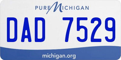 MI license plate DAD7529