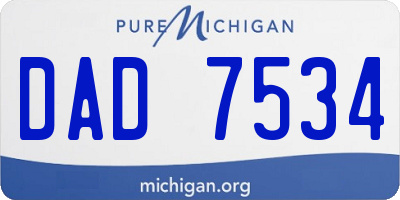 MI license plate DAD7534