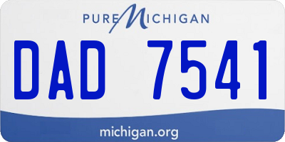 MI license plate DAD7541
