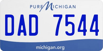 MI license plate DAD7544