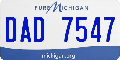 MI license plate DAD7547