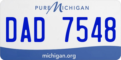 MI license plate DAD7548