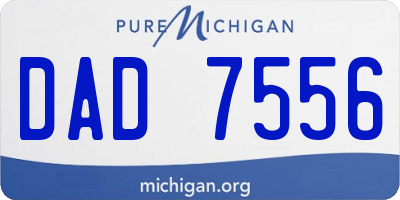 MI license plate DAD7556