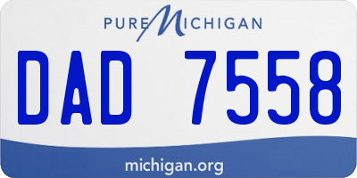 MI license plate DAD7558