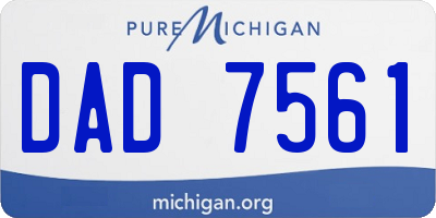 MI license plate DAD7561