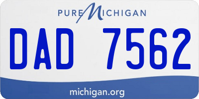 MI license plate DAD7562