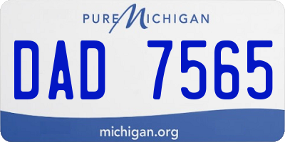 MI license plate DAD7565
