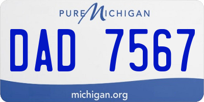 MI license plate DAD7567
