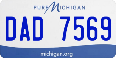 MI license plate DAD7569