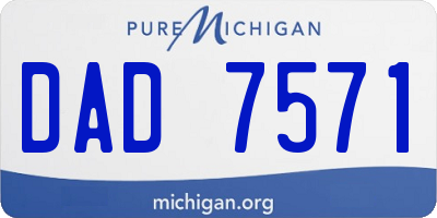 MI license plate DAD7571
