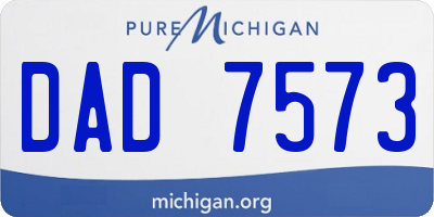 MI license plate DAD7573