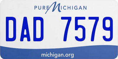 MI license plate DAD7579
