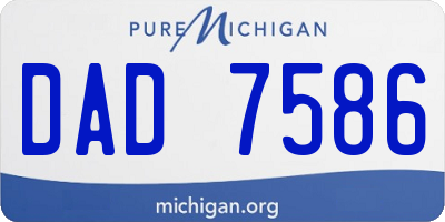 MI license plate DAD7586