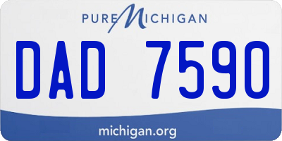MI license plate DAD7590