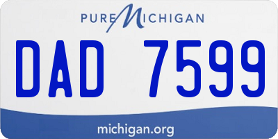 MI license plate DAD7599