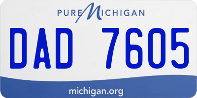 MI license plate DAD7605