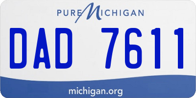 MI license plate DAD7611