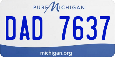 MI license plate DAD7637