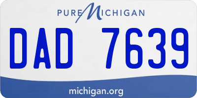 MI license plate DAD7639