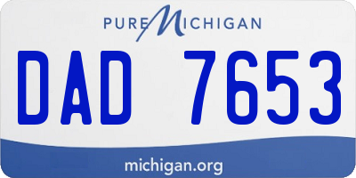 MI license plate DAD7653