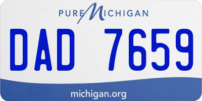 MI license plate DAD7659