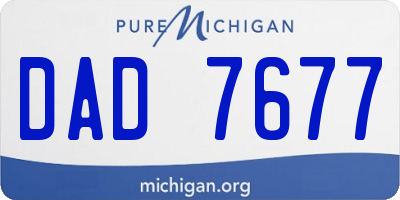 MI license plate DAD7677