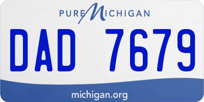 MI license plate DAD7679